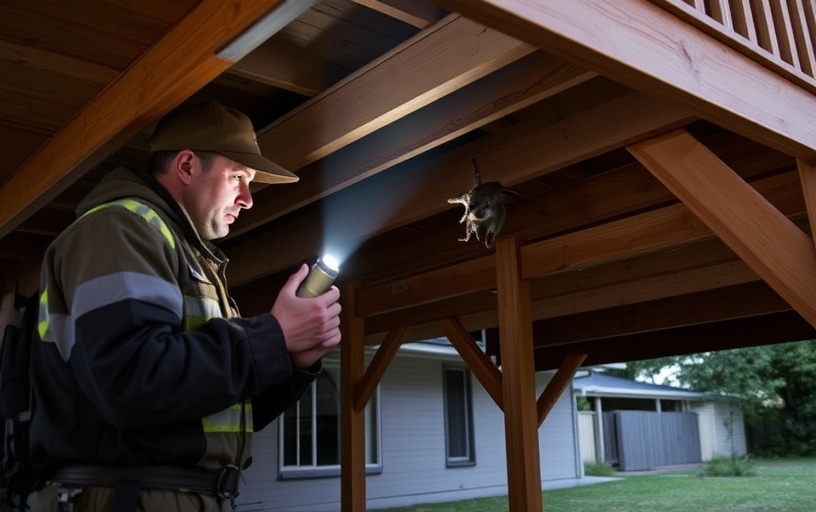 Under Deck Possum Removal in Darley